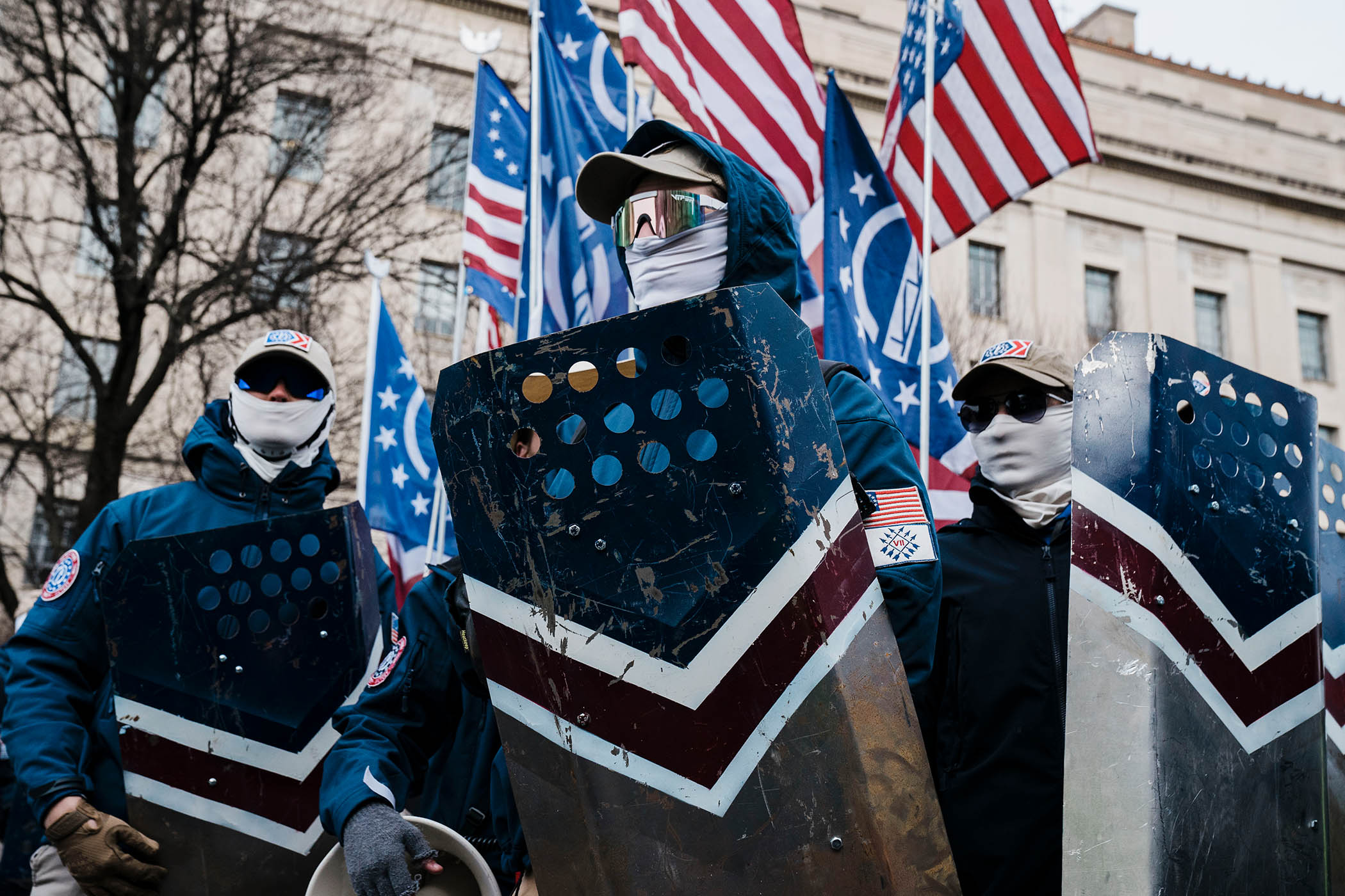 Far-right militias mobilise across US