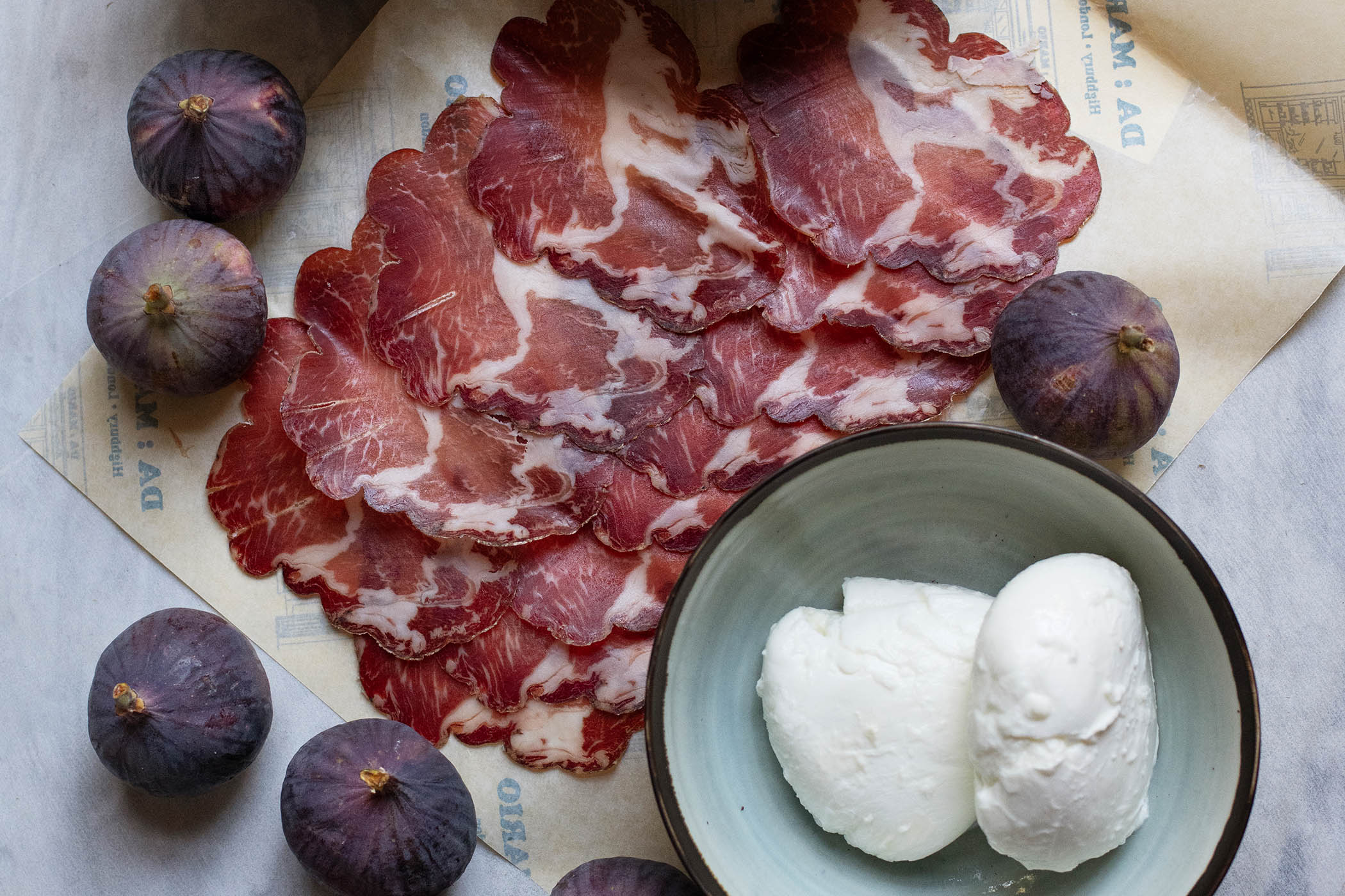 Kitchen diary: coppa, fig and gorgonzola tarts
