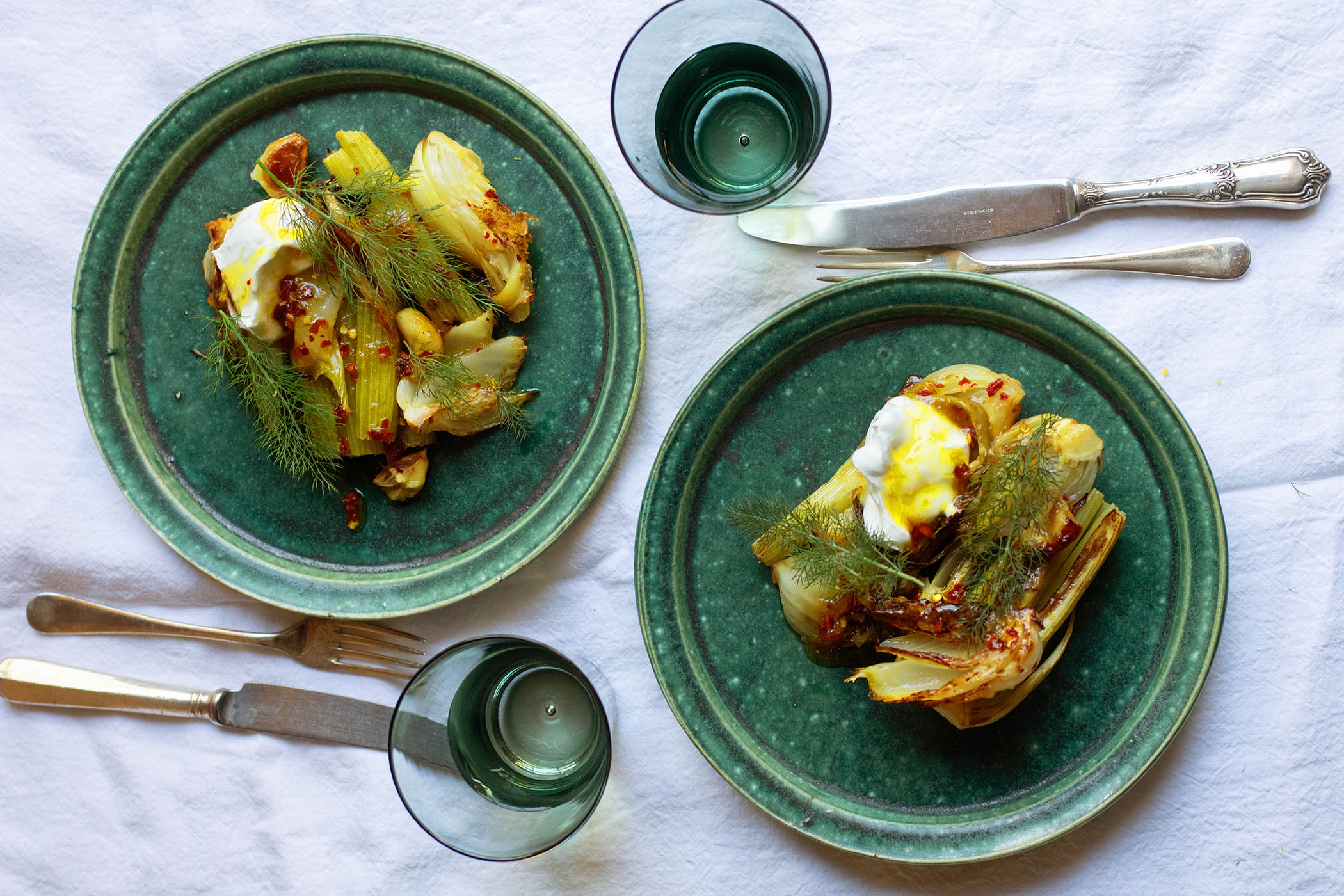 Kitchen diary: roast fennel and celery with yoghurt and honey